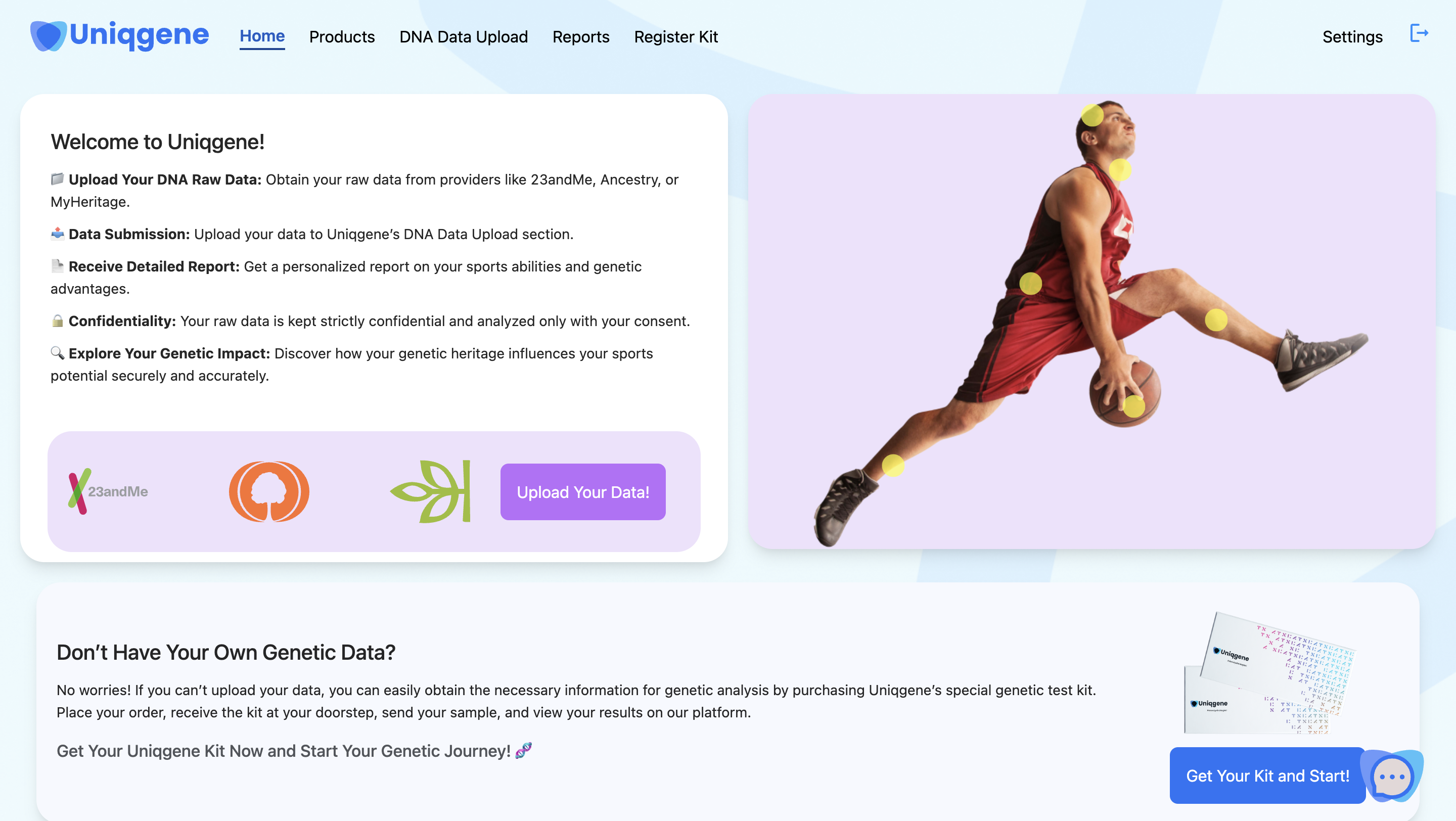 Uniqgene Report Dashboard
